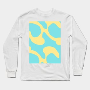 Abstract pattern baby blue swirl Long Sleeve T-Shirt